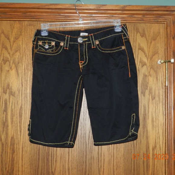 black true religion shorts womens